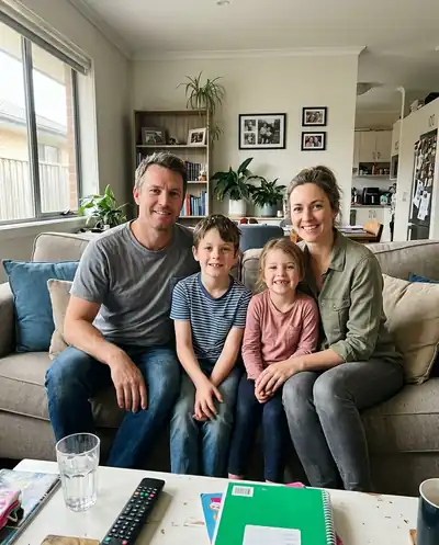 Family of four photo before