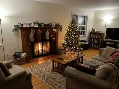 Fireplace room, original photo