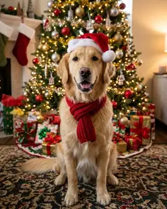 Pet in Santa Costume example