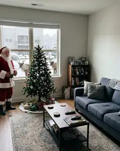 Santa & Reindeer Outside example