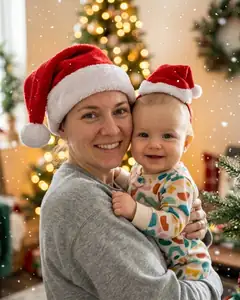 Santa Hat & Snowflakes example